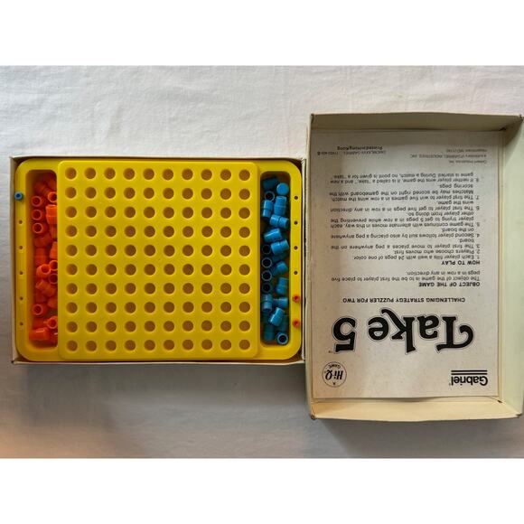 Vintage TAKE 5 Strategy Board Game ,1977, Complete Orig Box - Picture 4 of 6